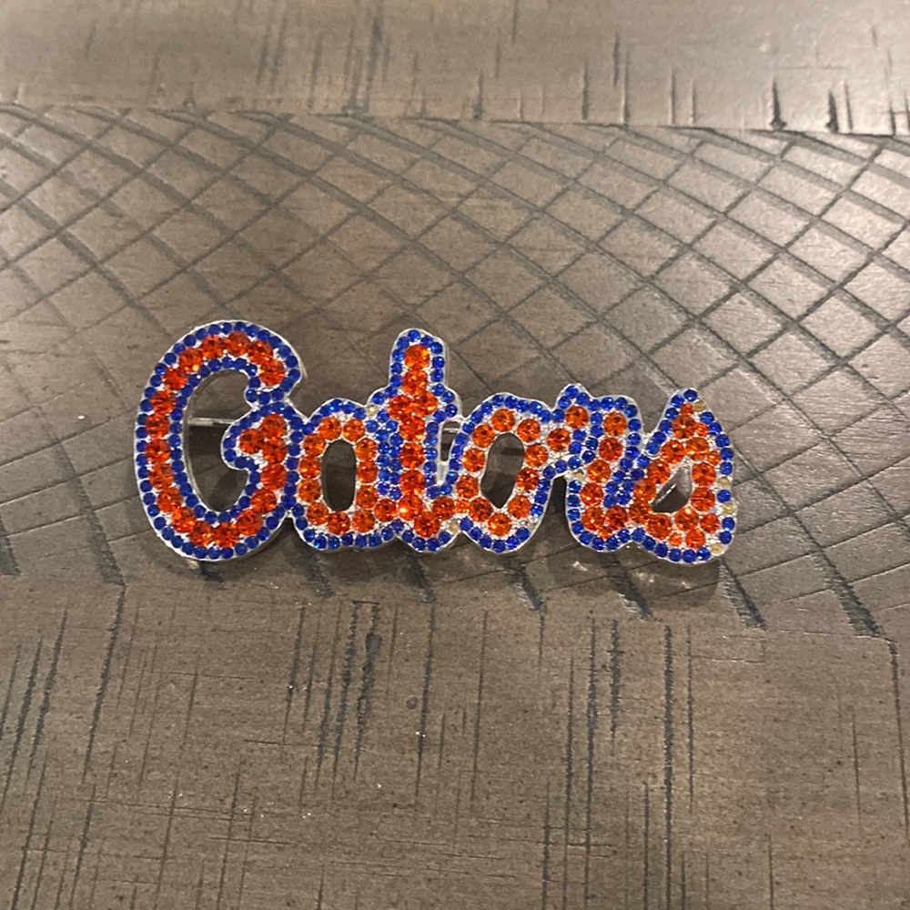 Florida gator crystal broach